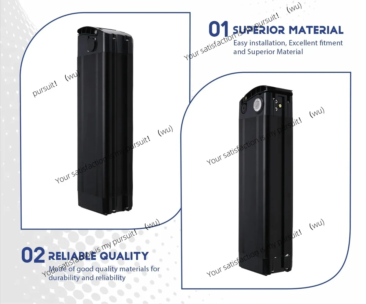 for Electric E Bike Bicycle 18650 Battery Box Case Cover 48V Empty Silver Fish Ebike Aluminum Housing Accessories