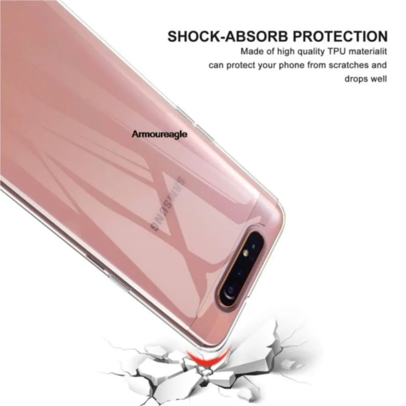 transparent silicone tpu case for samsung galaxy a80 a90 5g saver back cover 360 protective on for samsun a60 clear fundas image 5