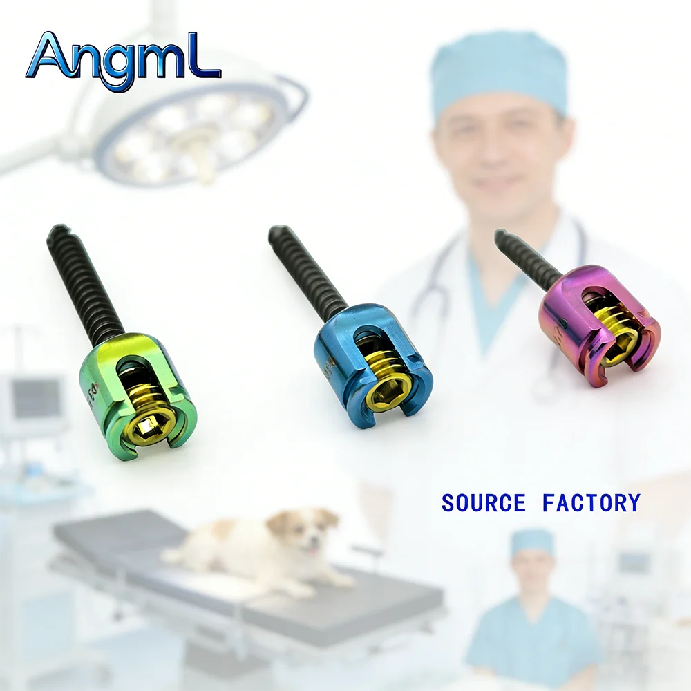 Pedicle Screws For Pets, Titanium Alloy Material Spinal Fracture Fixation, Veterinary Implants, Titanium Rods, Pet Supplies