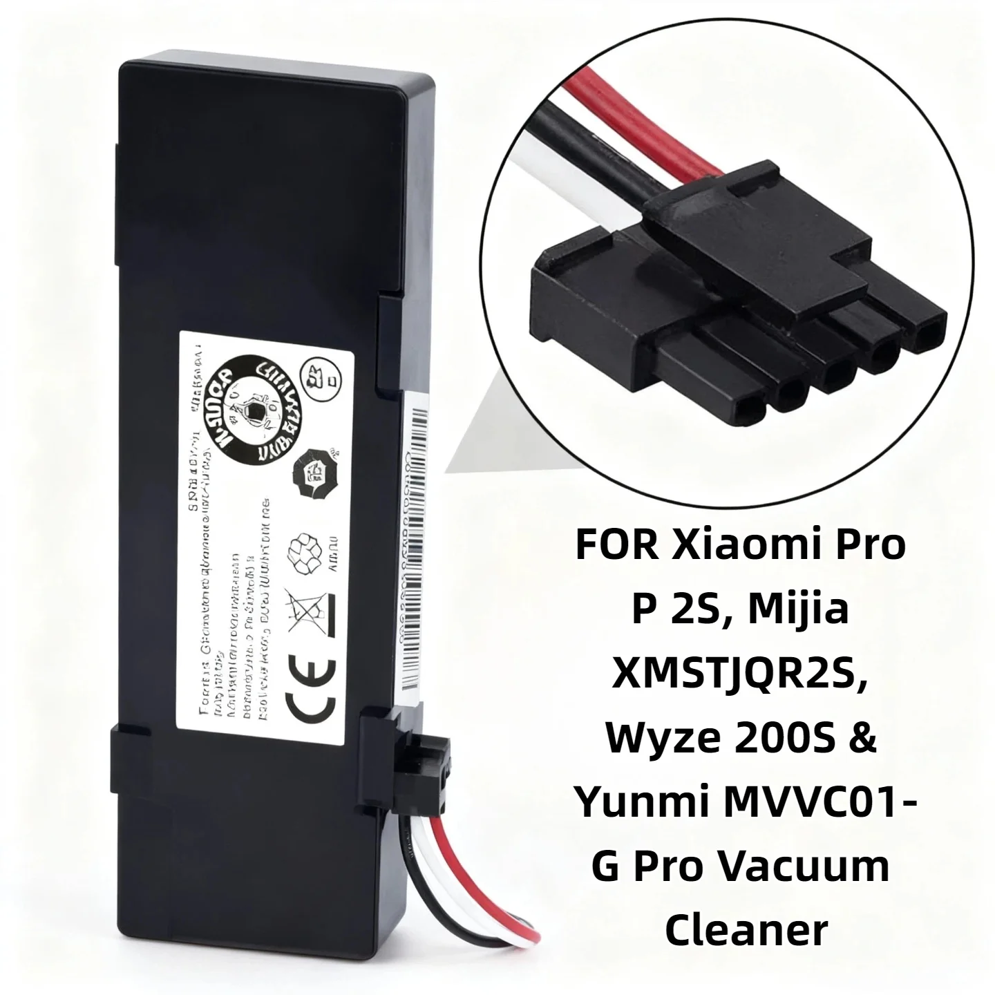 

Li-ion 14.4V 4000mAh Vacuum Cleaner Battery – for Xiaomi Pro P 2S/Mijia XMSTJQR2S/Wyze 200S/Yunmi MVVC01-G Pro, Rechargeable