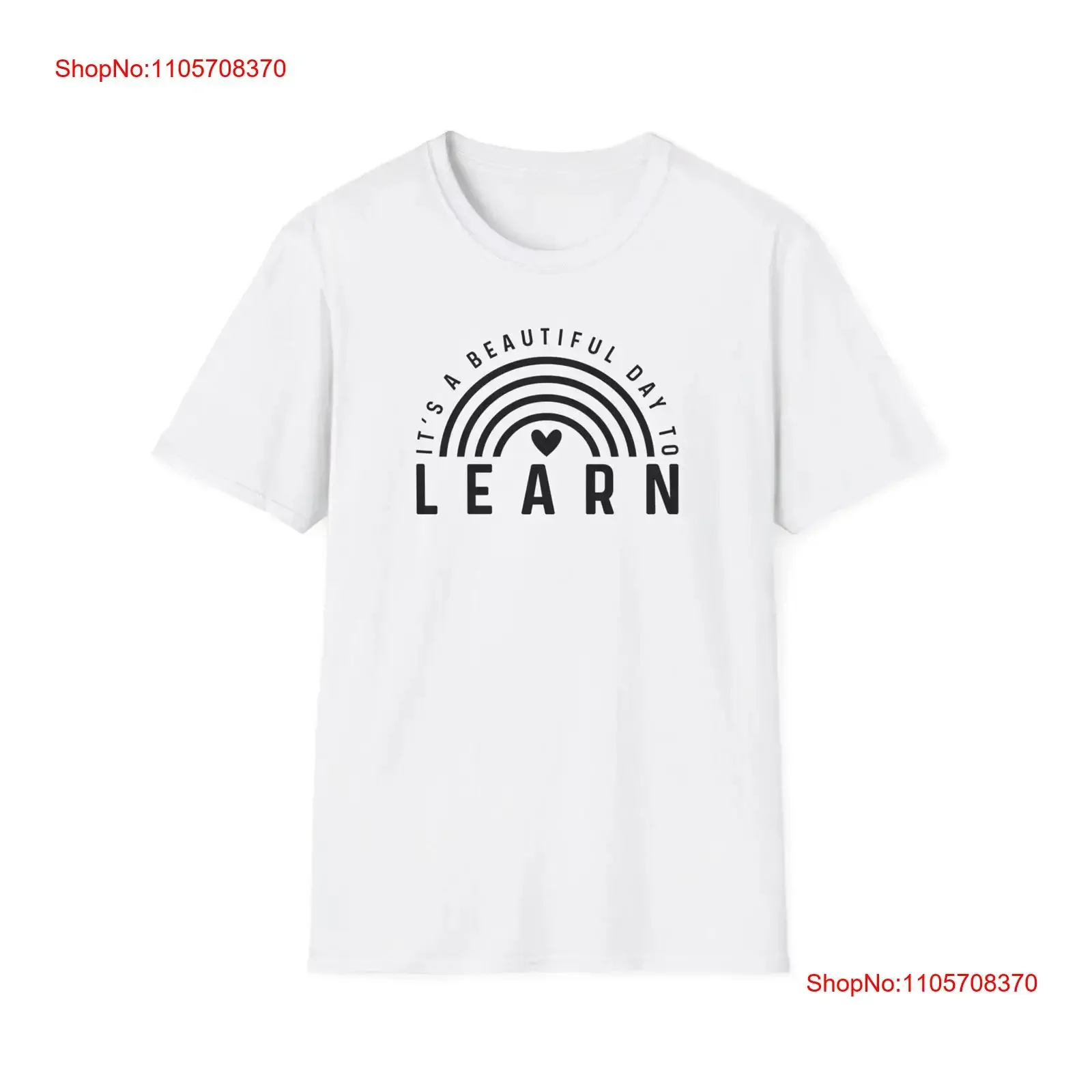 It's a Beautiful Day to Learn Teacher Softstyle T Shirt vintage Washed designer clothes streetwear Versatile Unisex Slightly
