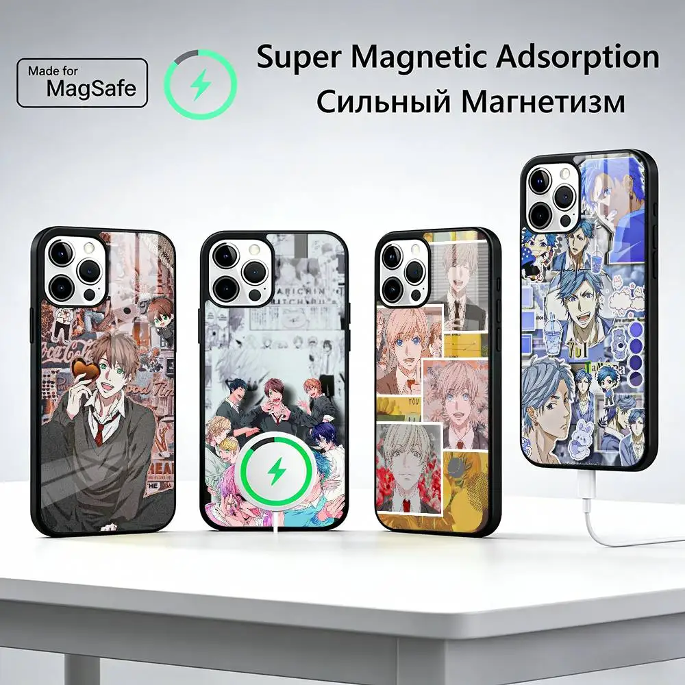 

Y-Yarichin Club Ayato Yuri Phone Case For iPhone17,16,15,14,13,12,11 Plus,Pro Magnetic For Magsafe Wireless Charging