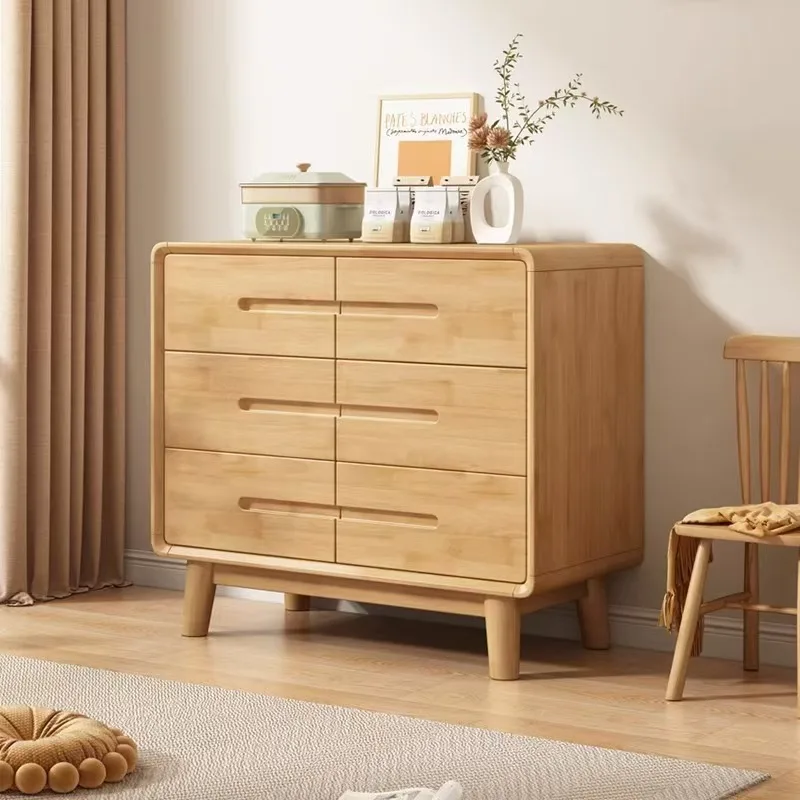 Solid wood chest modern simple large capacity bedroom storage drawer cabinet living room storage nine chest cabinet