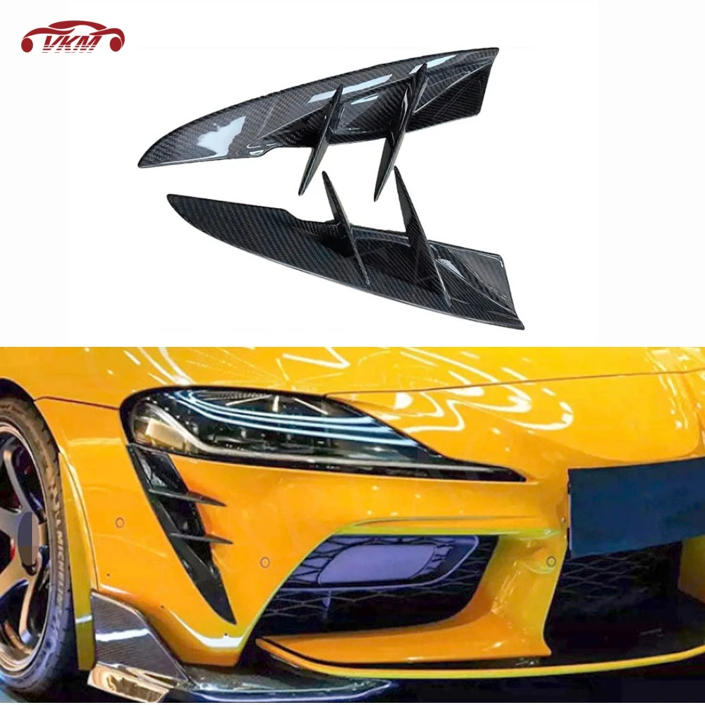 

For Toyota Supra A90 2019+ Carbon Fiber Car Front Bumper Air Vent Trims Cover Bumper Body Kits Car Accessories FRP