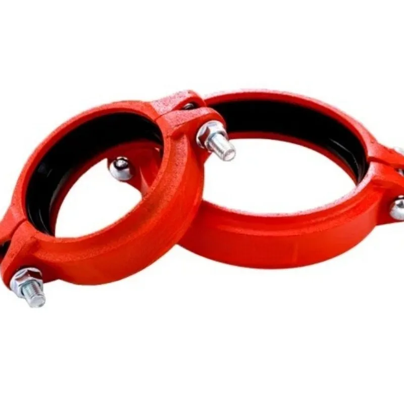 

2pcs Steel Clamp Groove Pipe Fitting 114 Clamp Water Pipe Clamp Fastening Rigid Flexible XGQT1-2.5