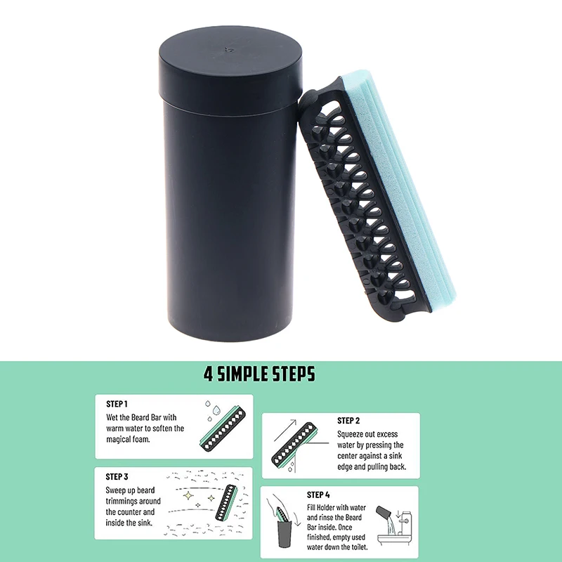 Men’s Beard Cleaner Tool - Sink Hair Catcher for Shaving Trimmings (Bathroom Organizer)