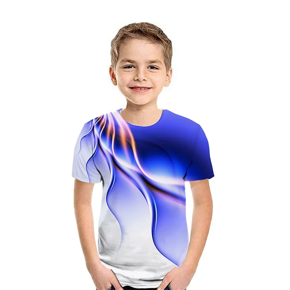 2025 colorido crianças meninos meninas camisetas casuais 3d impresso dos desenhos animados engraçado t camisa crianças presente de aniversário camisetas roupas do bebê