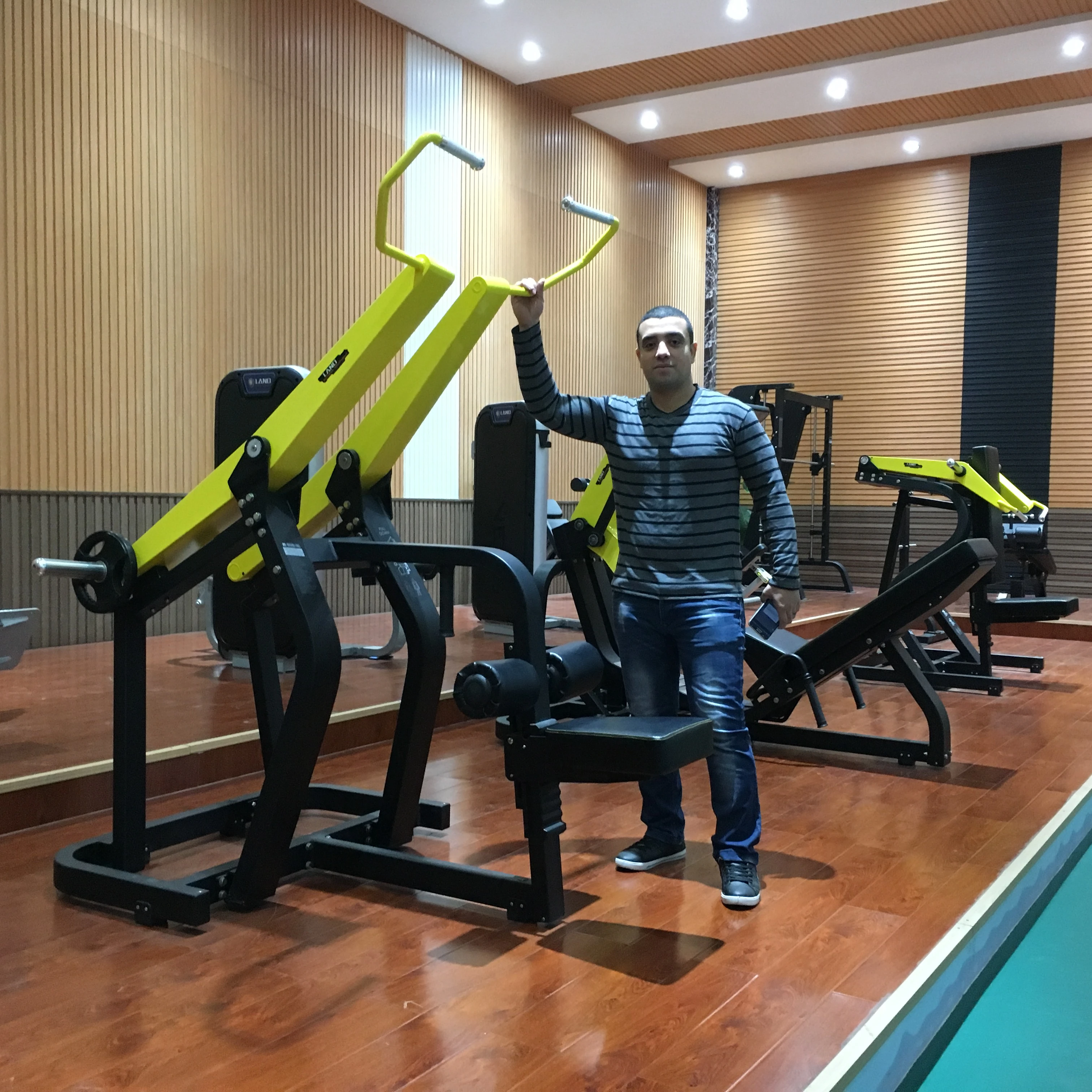 Máquina de dominadas, proveedor de equipos de gimnasia, máquinas de ejercicios, máquina de deportes de ejercicio, juego completo de gimnasio en Shandong Land