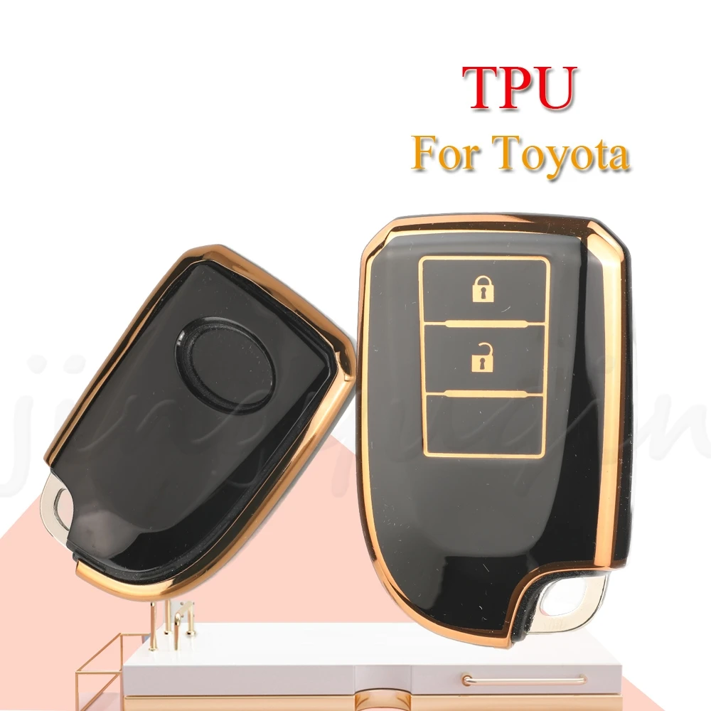 

Чехол JYQ из ТПУ с дистанционным управлением для ключей автомобиля для Toyota Prado Yaris Vios Previa Yarisl X Hiace Vios Verso Camry Corolla, автоаксессуары