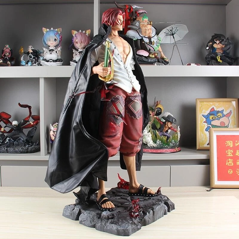 One Piece Jt 70 ซม. Shanks ผมสีแดง Shanks Jt & Dx ของเล่น Jt รูปปั้นตัวเลขอะนิเมะรูป Pvc รูปปั้น Figurine เครื่องประดับคอลเลกชัน