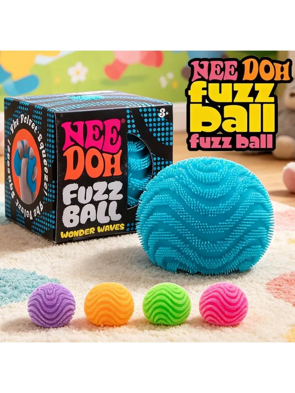NeeDoh Fuzz Ball Blind Box Serie Desktop-Deko Stressabbau-Spielzeug Geeignet für Menschen unter Druck Spaßiger Weicher Stressball