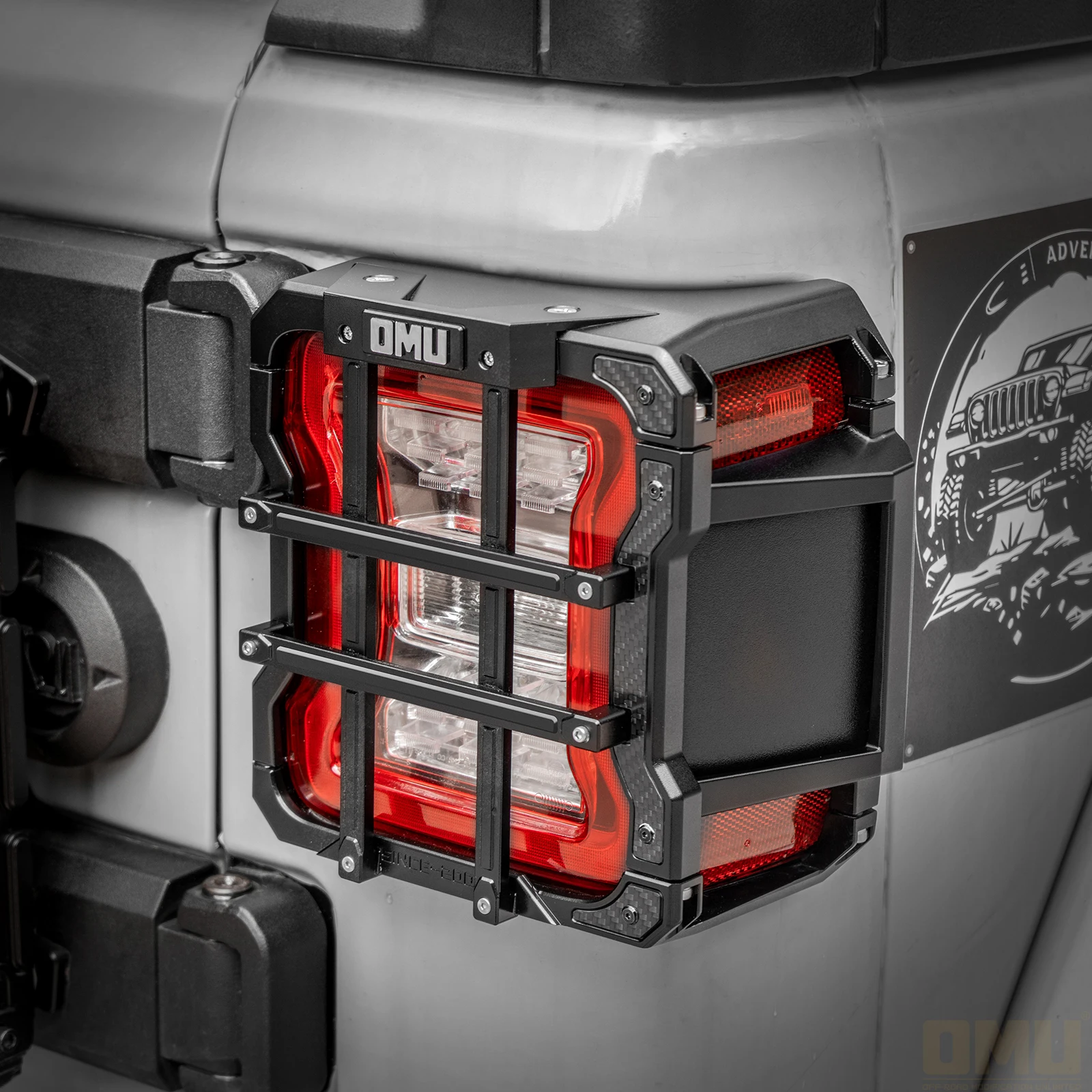 one pair Lantsun OMU016 tail light cover for jeep for wrangler JL 2018+ 4XE EURO edition