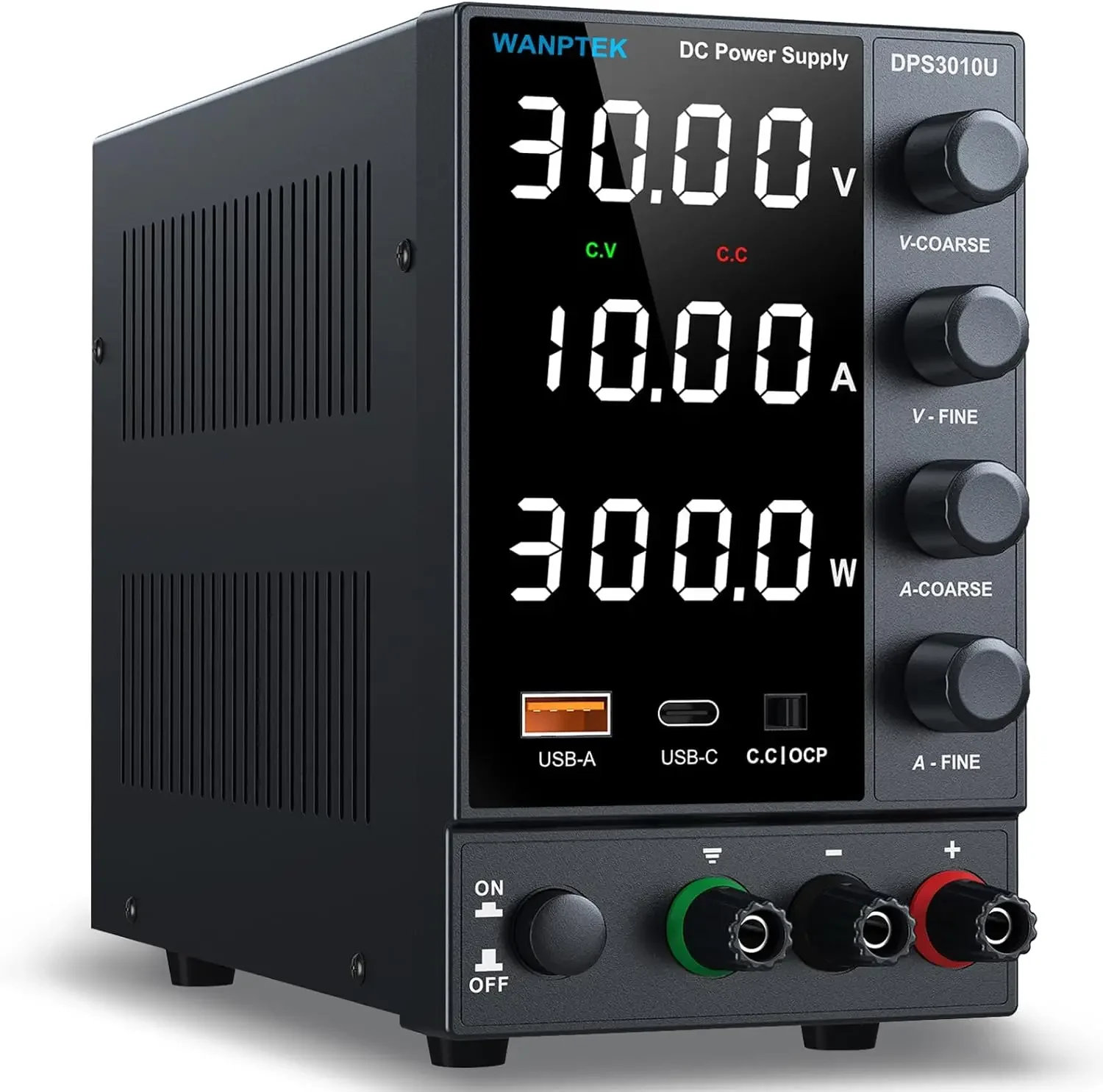 

Great deal.DC Power Supply Variable 0-30V 0-10A, Adjustable Switching Regulated Bench Power Supplies with Encoder Corase & Fine