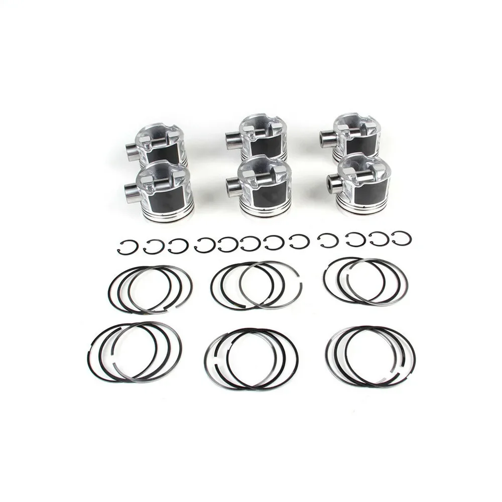 6X  Pistons & Rings Set 83.01mm Φ30mm 059107065DF 059198151N For VW Touareg Phaeton Audi A4 A5 A6 A7 A8 Q5 Q7 3.0 TDI Diesel