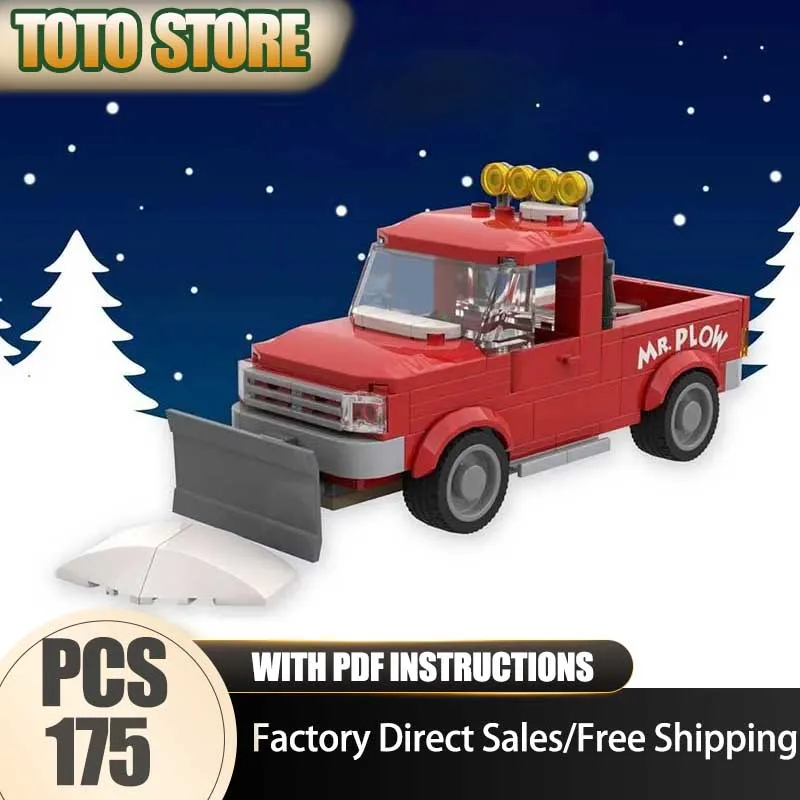 

Строительные блоки Moc, модель снегоочистителя, технологические кирпичи, скоростные автомобили, сделай сам, сборка, модель городской автомобиль, праздничный набор игрушек, подарки