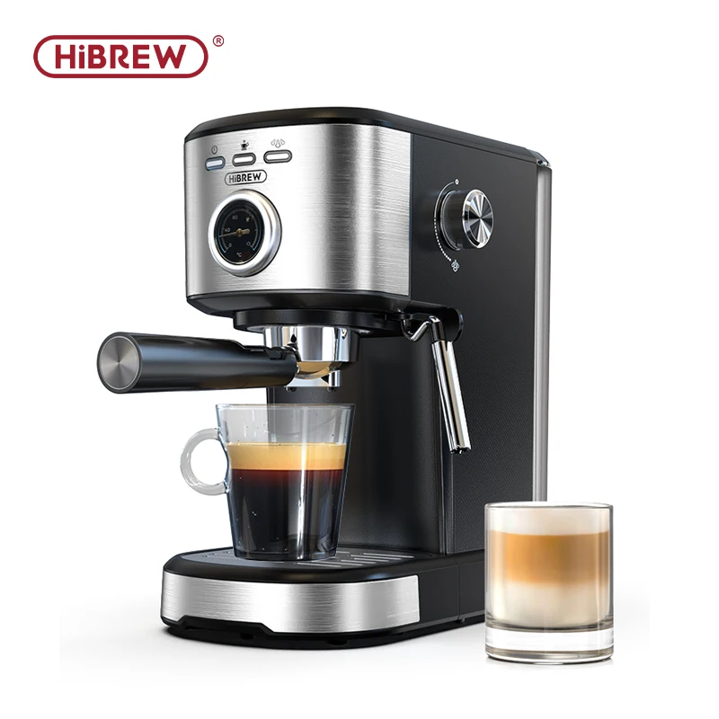 HiBREW Espressomaschine Cafetera Halbautomatische Kaffeemaschine 20Bar Visual Temperatura H5A