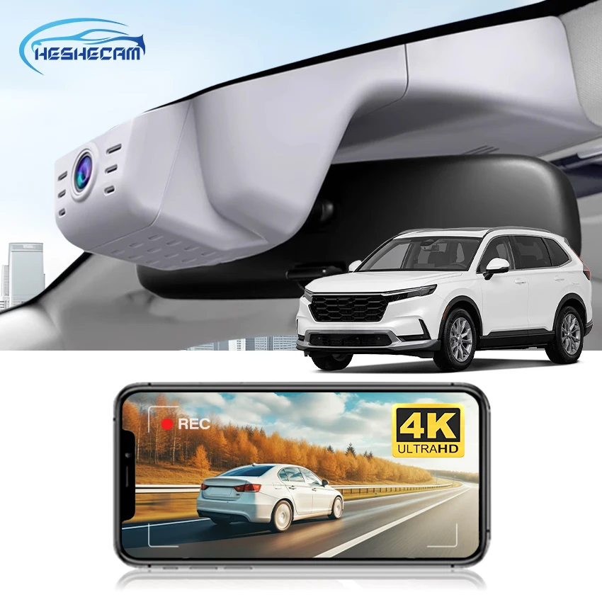 HESHECAM 4K Dash Cam for Honda CR-V CRV Hybrid 6th Gen 2023-2025, Original Style DVR Camera with Night Vision, Loop Recording