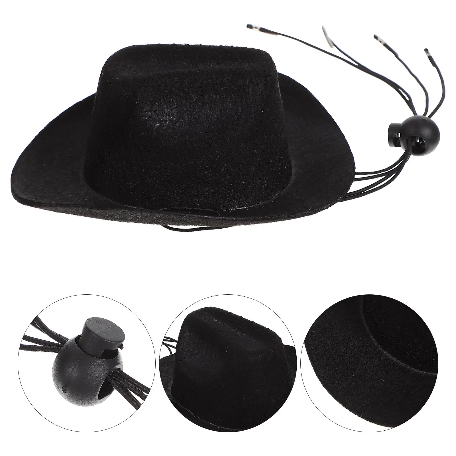 

5Pcs Pet Hats Adjustable Cowboy Headwear Lightweight for Puppy Dogs Cats Party Photo Costume Cat Hat Hats for Dogs
