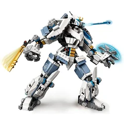 840pcs Boys Zane's Titan Mech Battle Set Building Blocks Bricks Ninja Compatible 71738 Model Toy Children Birthday Xmas Gifts