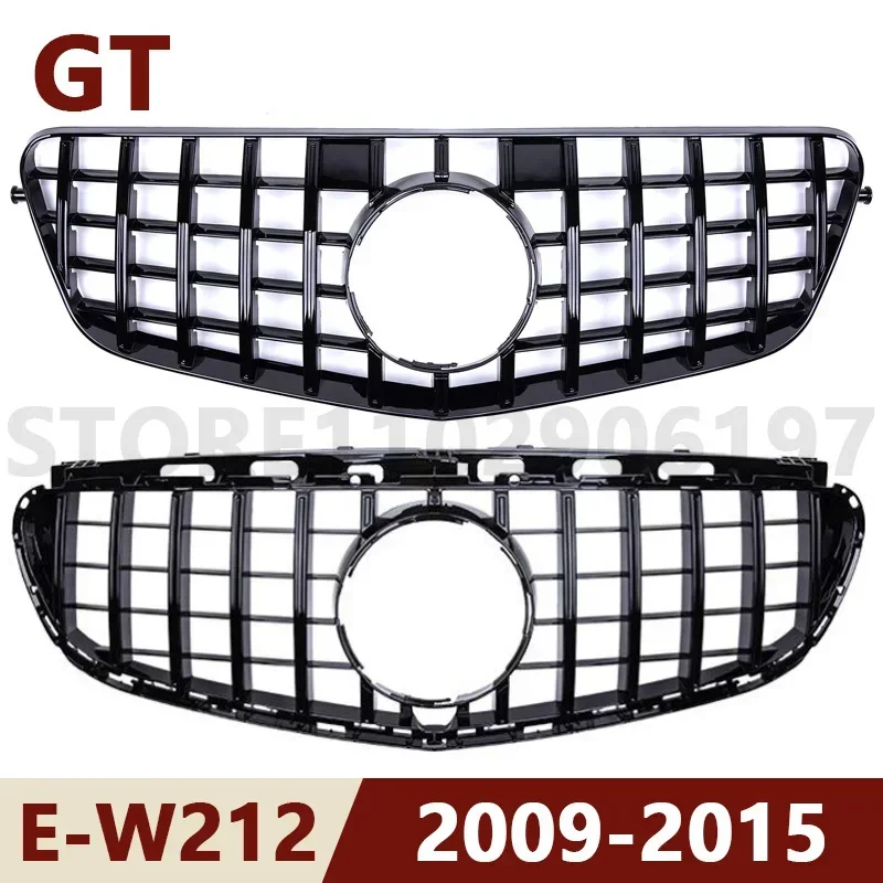

for 2009-2013 2014-2015 W212 E-Class Mercedes Benz E200 E300 E250 E350 E400 E550 GT Front Grille Upper Bumper Hood Mesh Grill