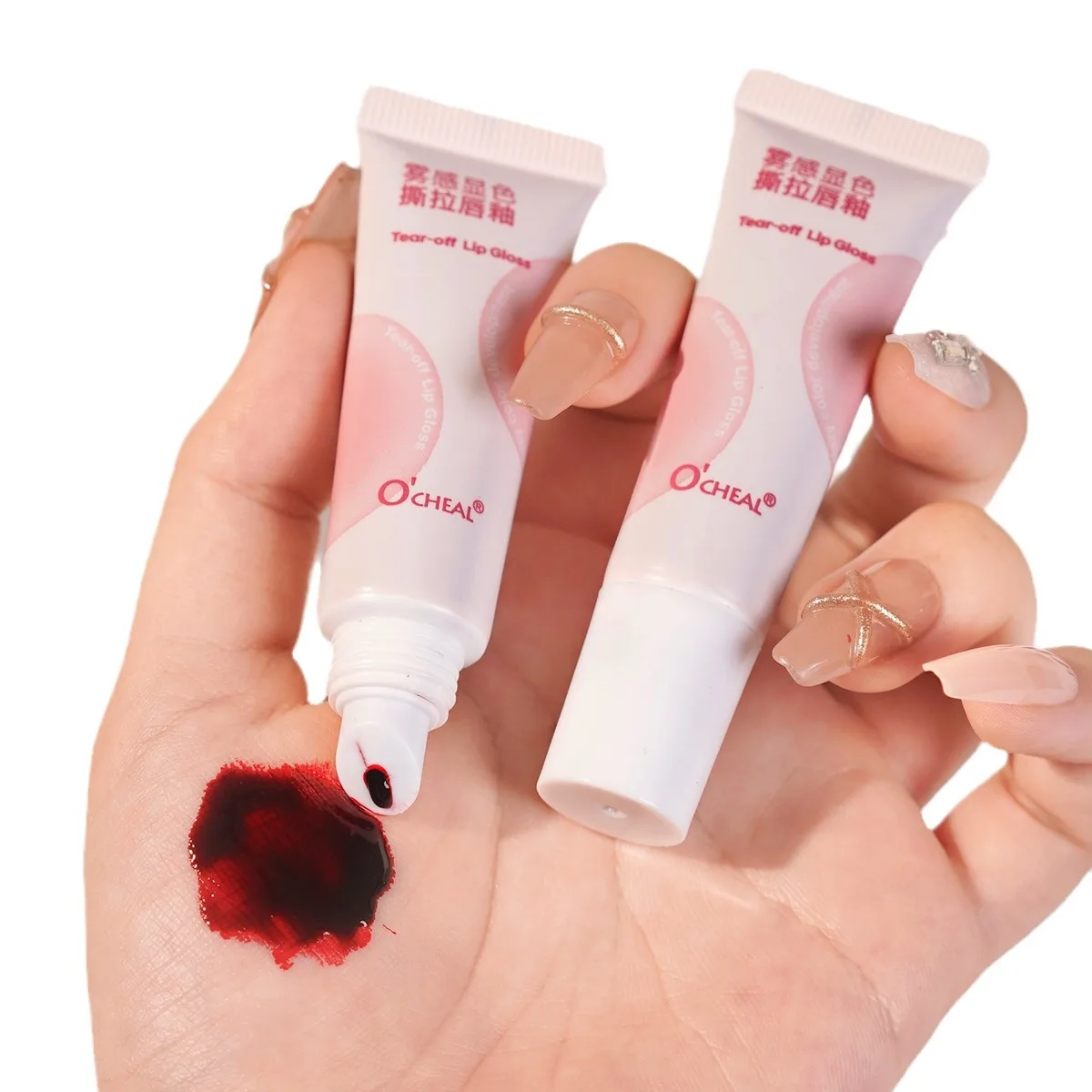 ลิปกลอสแบบฉีก, ลิปกลอส, ลิปบาล์ม, ลิปกลอส, ลิปกลอสติดทนนาน, ไม่ซีดจาง, ลิปสติกแบบฉีก