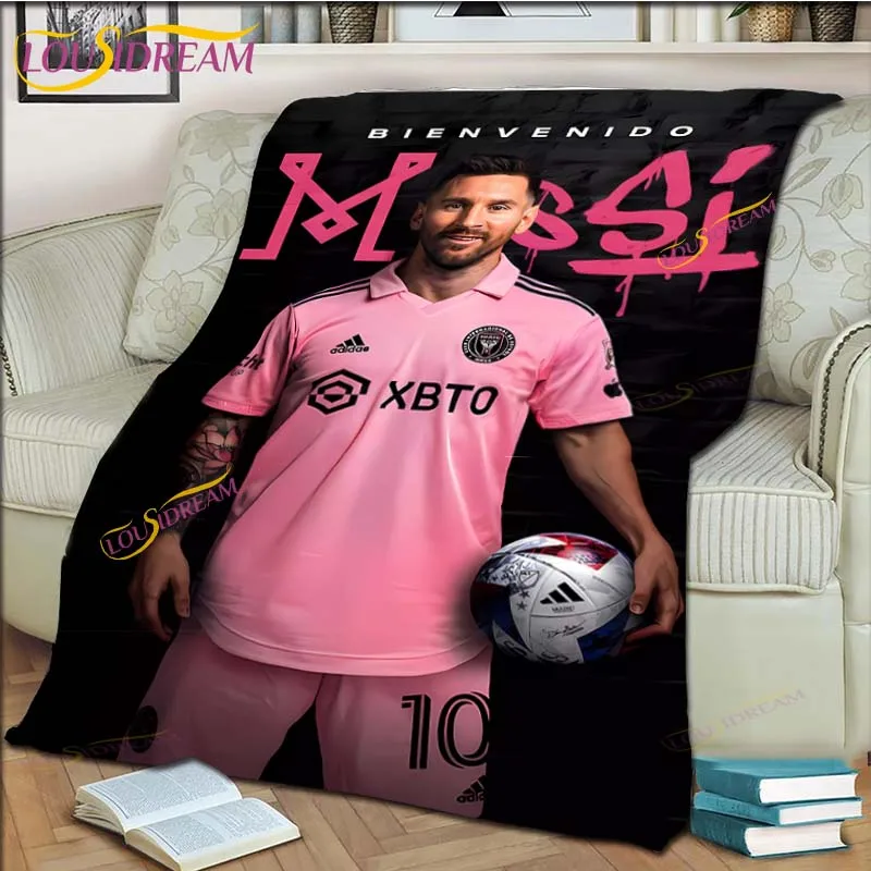 Ronaldo, Messi, Mbappe, Neymar Sofa Bed, Living Room, Bedroom Decoration Blanket, Children's Gift Picnic Portable Blanket