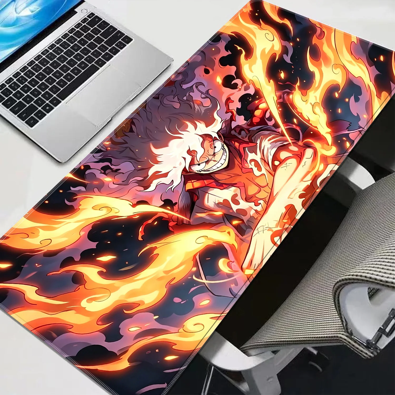 XXL O-One P-Piece Luffy Gaming-Mauspad Gamer Home Computer HD-Mauspad Cooles Tastaturpad Rutschfeste Büro-Gummi-Mausmatte Groß
