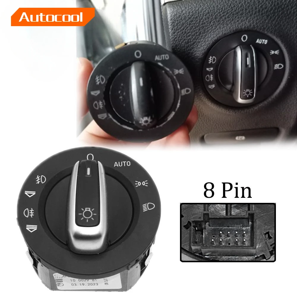 High Quality Chrome Headlight Fog Lamp control Switch 4FD 941 531A 4F1 941 531E For Audi A6 C6 4F S6 RS6 Q7 A6 4F