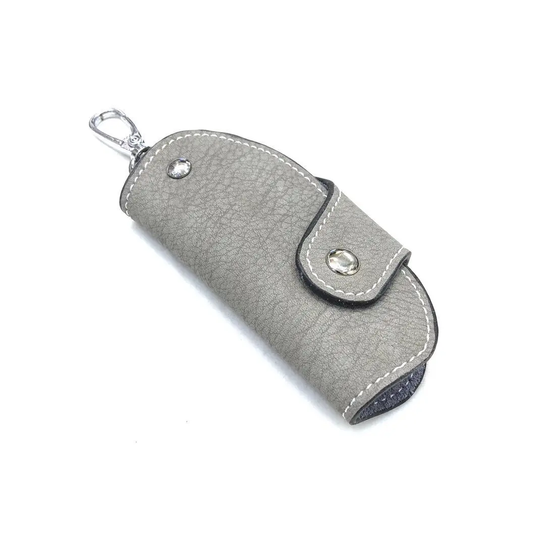 Nieuwe Lederen Sleutelhanger Portemonnee Vrouwen Mannen Effen Kleur Autosleutel Houder Organizer Pouch Mini Huishoudster Key Case Sleutelhanger Tassen