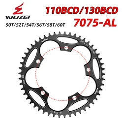 Road Bicycle Chainring 110/130 BCD 50/52/54/56/58/60T Narrow Wide Single Chain Ring bike crank Accessories Tooth plate Parts