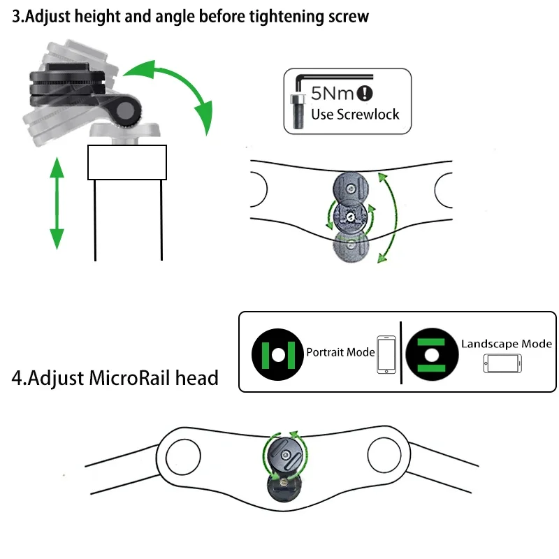 Phone Mount for Motorcycle Stem Three Fork Triple Hole Diameter Mobile Phone Holder Aluminum Navigation Support Cellphones Stand
