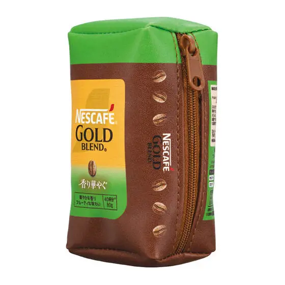 Produtos spot, oficial japonês bandai gashapon, bolsa com zíper 3d nestlé, bolsa de papelaria de couro pu, estojo de caneta, mini modelo, brinquedo