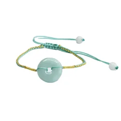 Burmese Jade Donut Bracelets Jadeite Man Accessories Gifts Bracelet Gemstone Natural Fashion Bangles White Women Amulet Jewelry