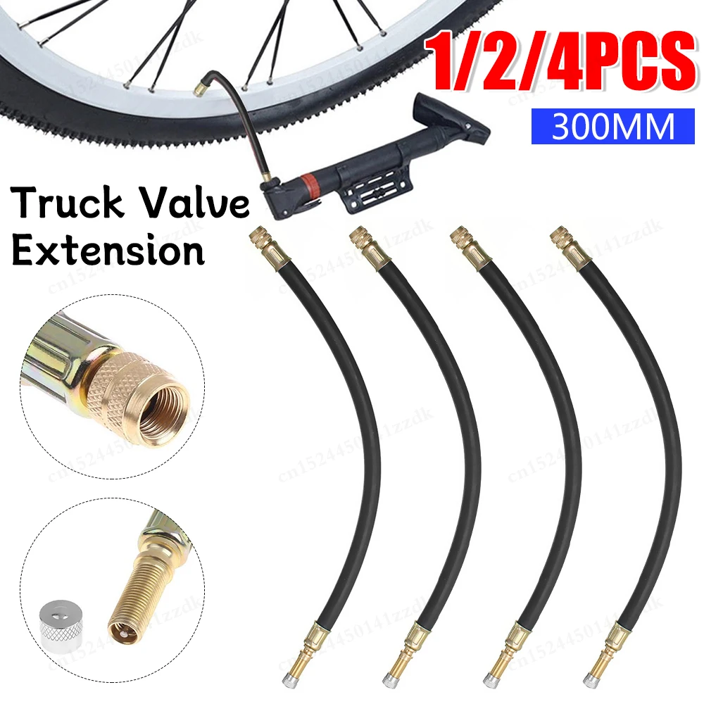 1/2pcs Truck Valve Extension 300mm Flexible Bus Tire Valve Extension Rubber 12in Tyre Valve Stem Extender Tire Nipple Adaptor