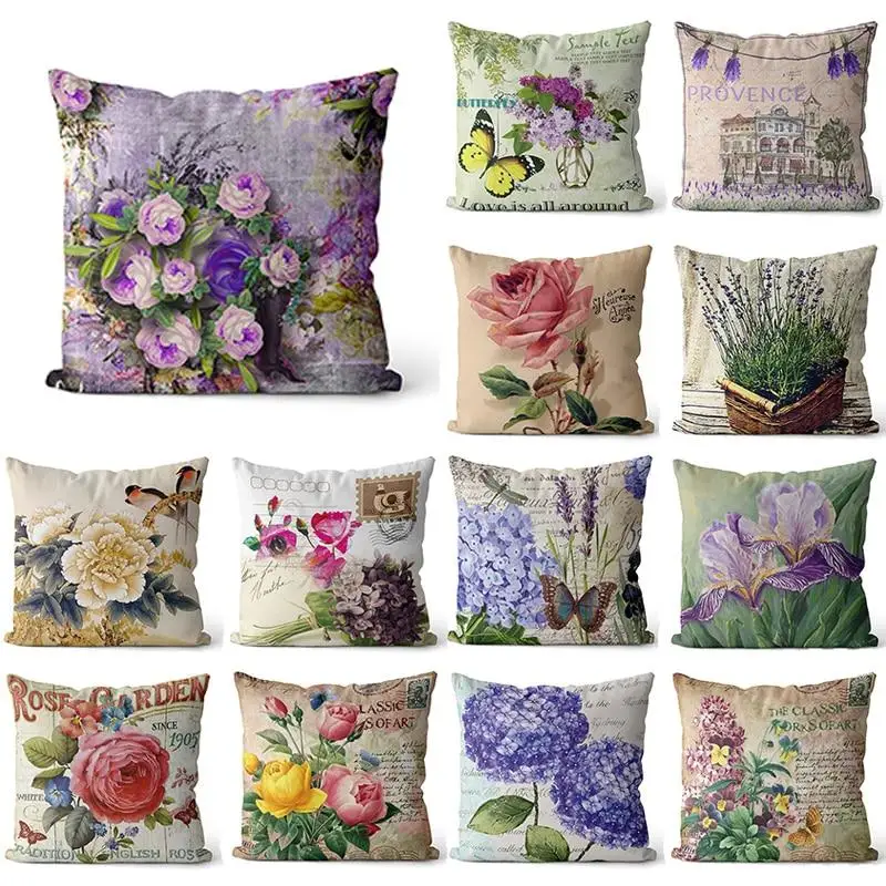 Provence Kissen Lavender Decorative Throw Pillow Sofa Cushion Cover Personalized Floral