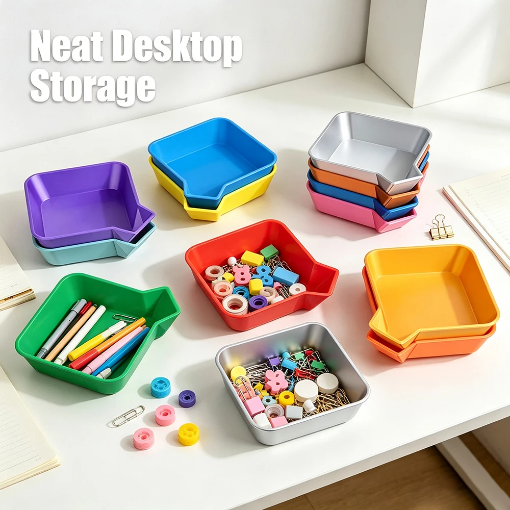 Multifunction Stackable Diamond Painting Tray Funnel Spout Random Color Rhinestone Sorting Plate DIY Craft Bead Storage Tools