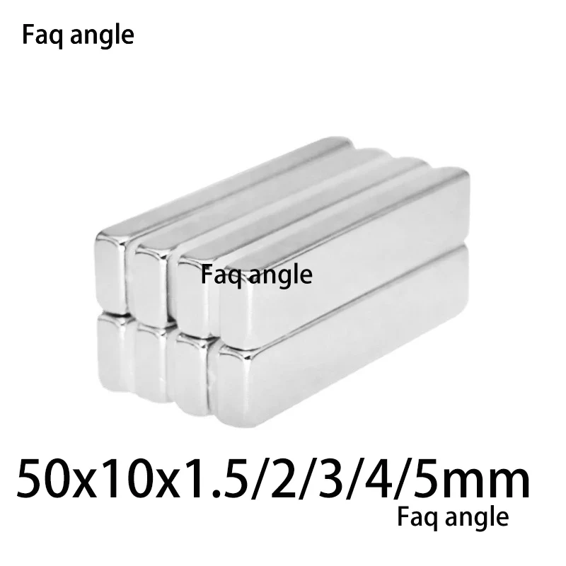 Iman De Neodimio Magnet 50x10x1.5/2/3/4/5mm N52 Strong Square NdFeB Rare Earth Magneet  Neodymium Magnets N42 Powerful Aimants