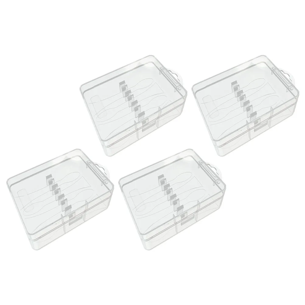 4 قطعة رؤوس فرشاة الأسنان الكهربائية Pp دائم قابلة لإعادة الاستخدام صندوق تخزين السفر المحمولة حامل رأس فرشاة صغيرة لرأس فرشاة الأسنان