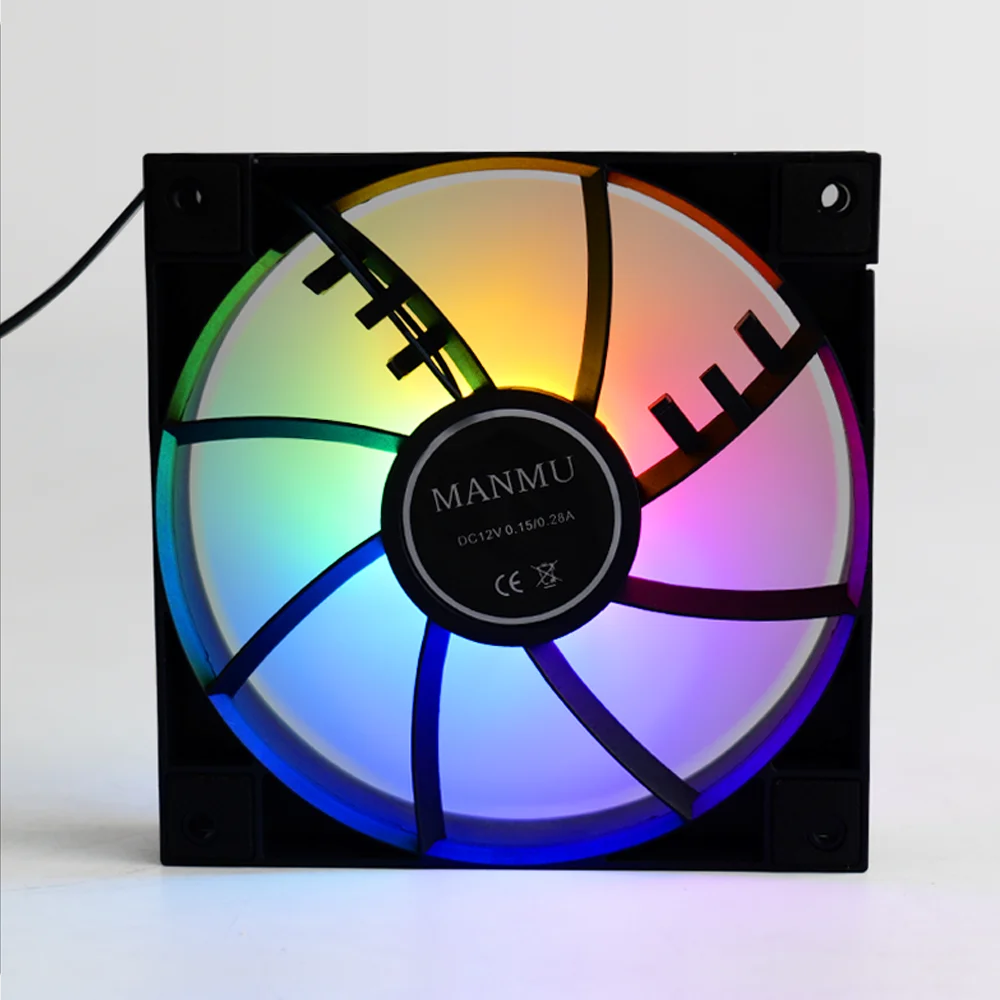 MANMU pc Gaming Rgb Kipas Komputer Pendingin Kipas Komputer Cpu 120mm 12V Kipas Casing pc