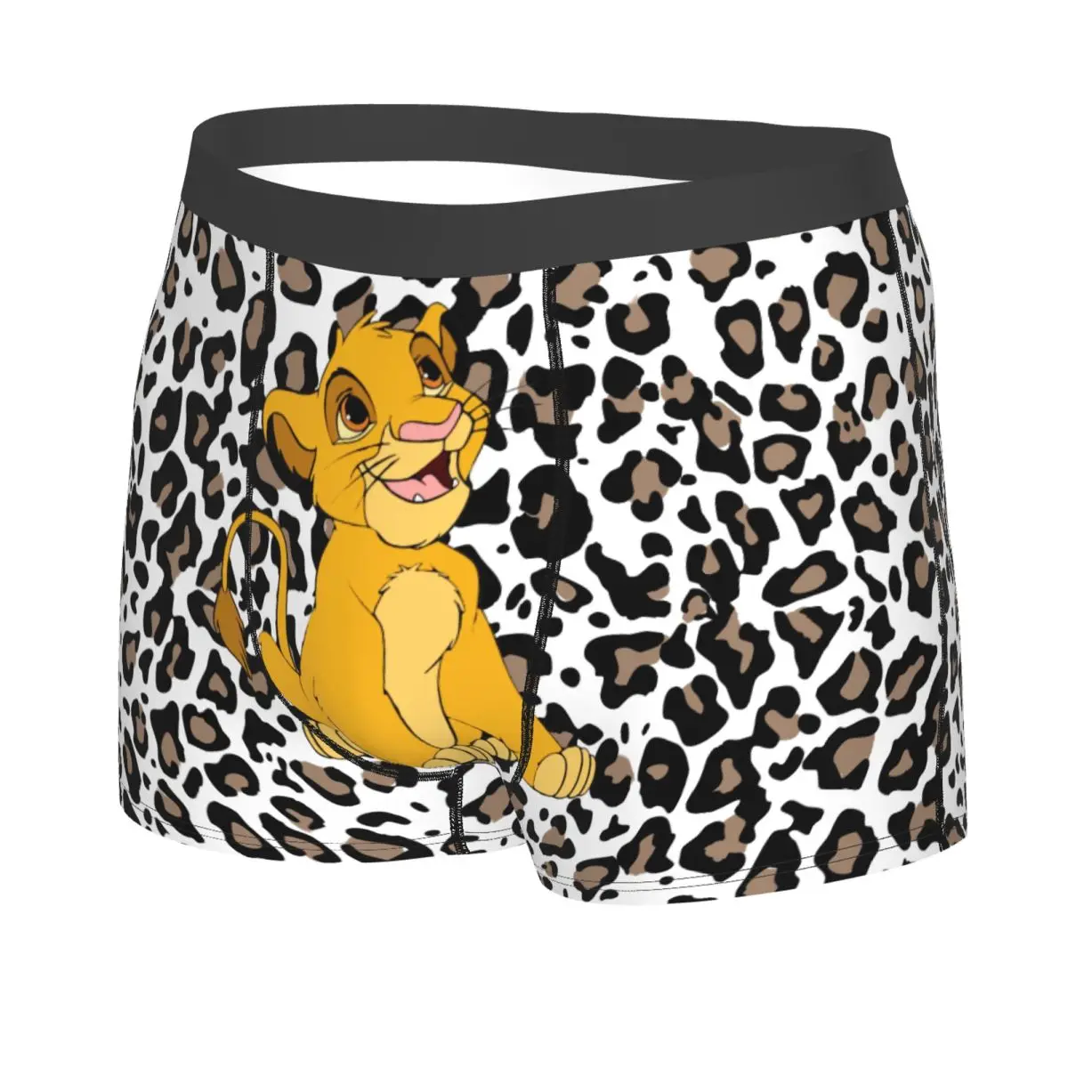Personalizado divertido el Rey León Kawaii dibujos animados Boxers pantalones cortos bragas calzoncillos masculinos estiramiento clásico Simba calzoncillos ropa interior