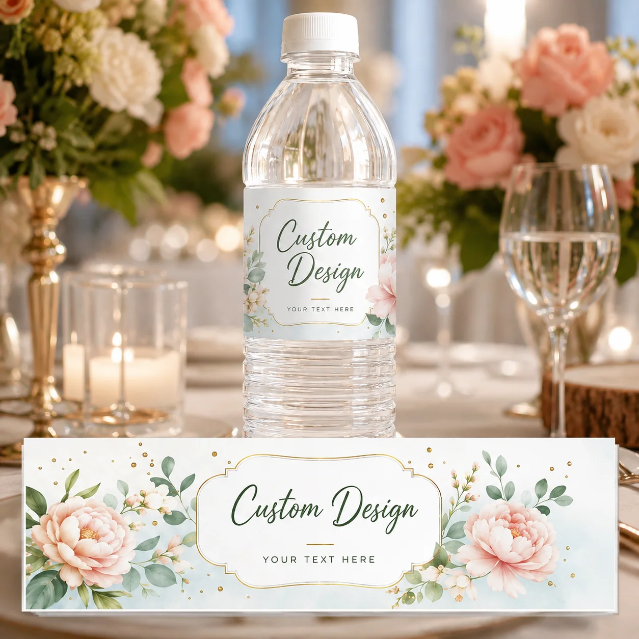 Custom Water Bottle Labels PP Personalized Stickers For Wedding Birthday Party Baby Shower Anniversary Name Date Decoration Use