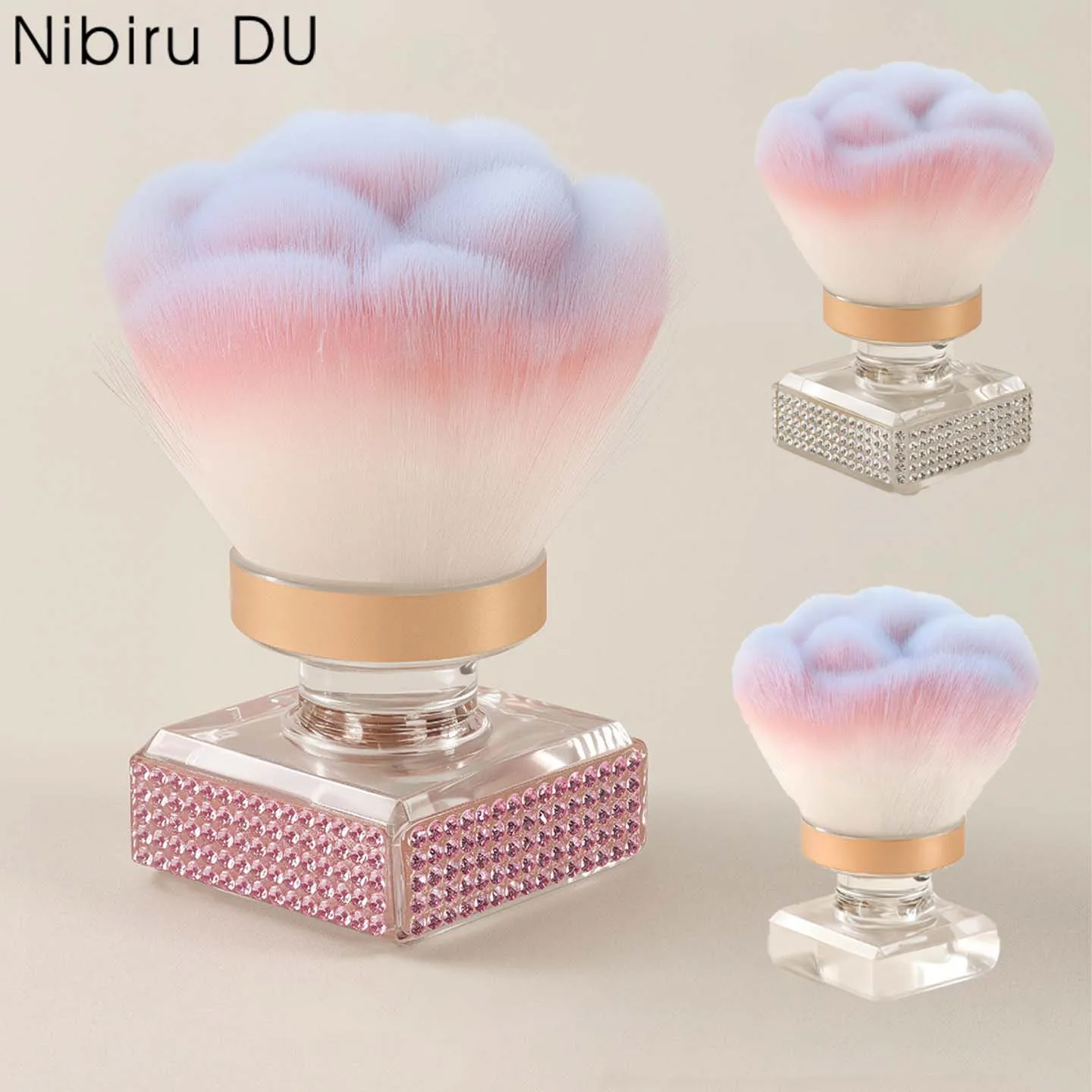 Capelli morbidi Pennello diamantato a forma di rosa Pulizia Spazzole antipolvere Strumento per manicure Pennello per fard in polvere per nail art Pennello per trucco