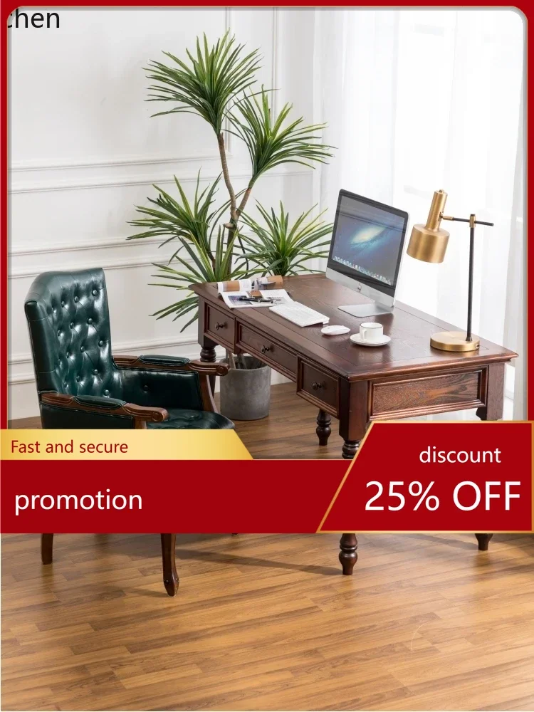 YFY Solid Wood Study Chair Single Armrest Leisure Negotiation Hotel Cafe Club