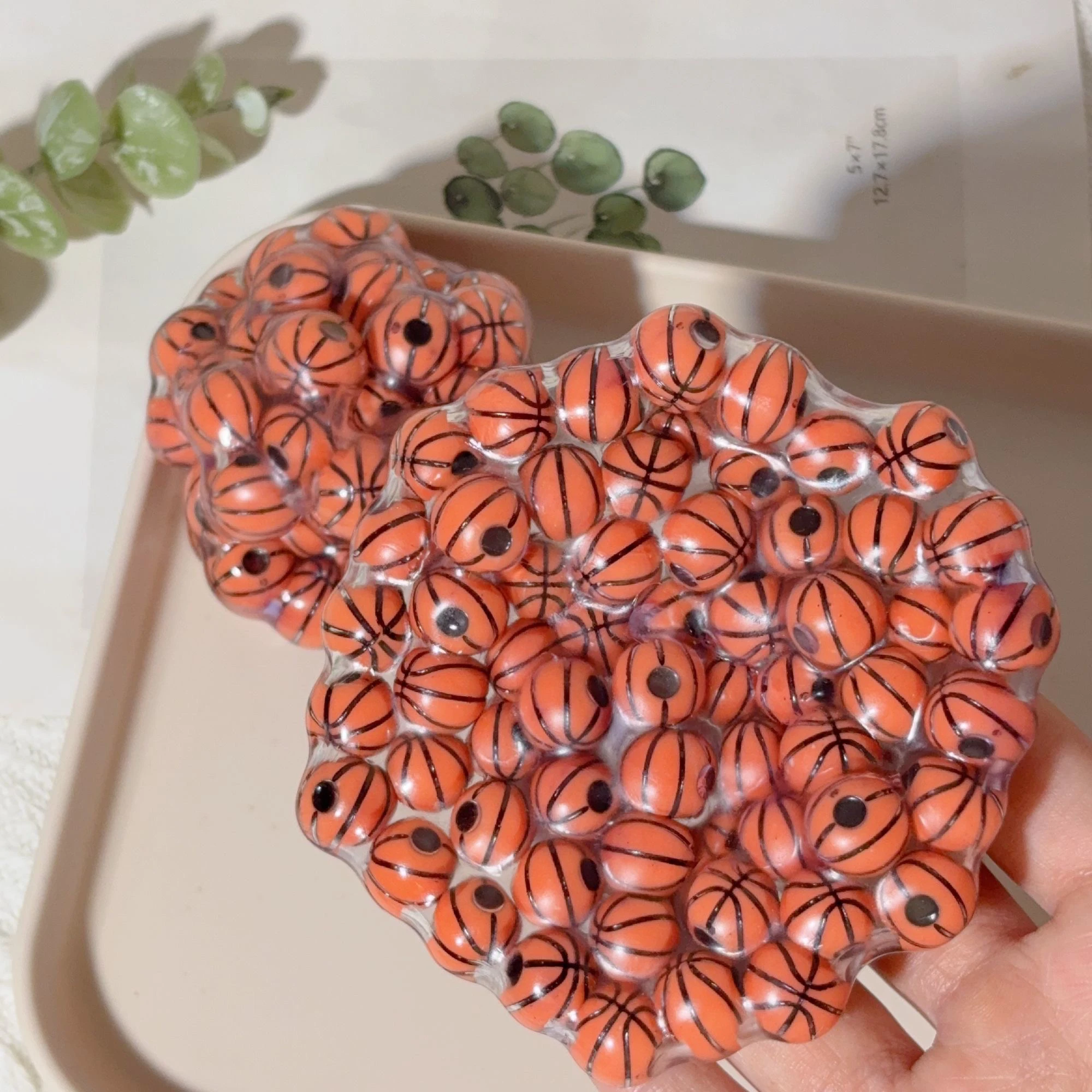 Creative Baskeall Str Relief Toy Handmade Basketball Craft Balls Loud Ball Fun Plaything Noisy Balls Squeeze Stress Relief Toys