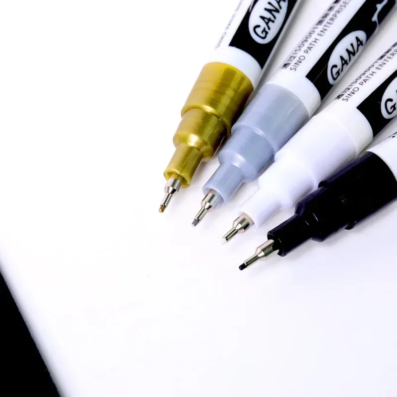 1pc Paint Marker Pen DIY Reflective Paint Metallic Pen Permanent Gold SILVER Marker Touch Up,School Model Painting view 5