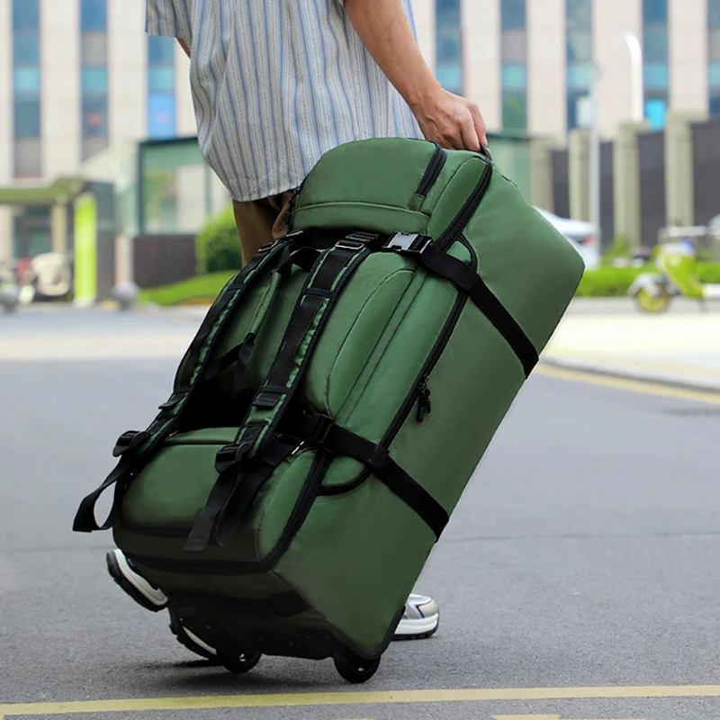 

Спортивная сумка на колесиках, большой уличный дорожный рюкзак, альпинизм, туризм, кемпинг, треккинг, сумки через плечо, сумка для одежды на колесиках