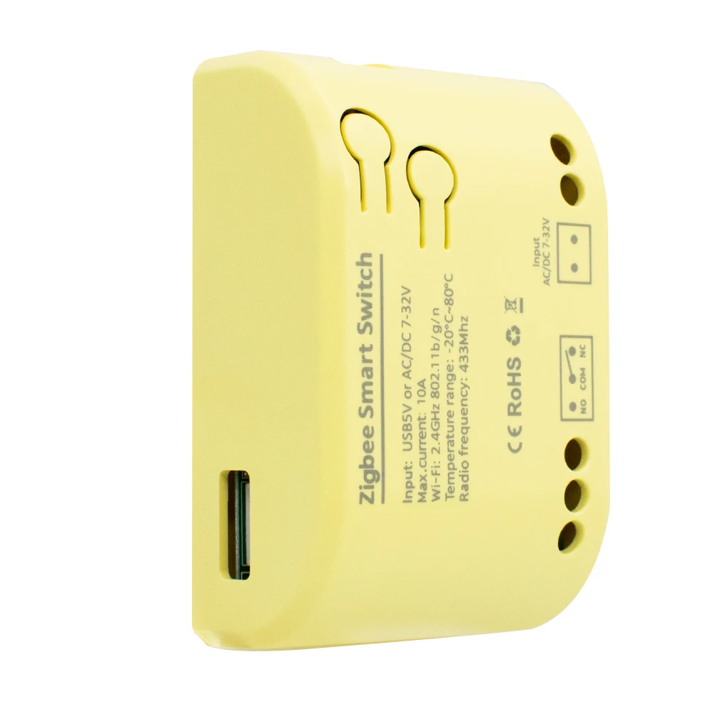 1 Channel Zigbee Tuya Relay Intelligent mobile phone remote control switch module timer with Temperature and humidity probe