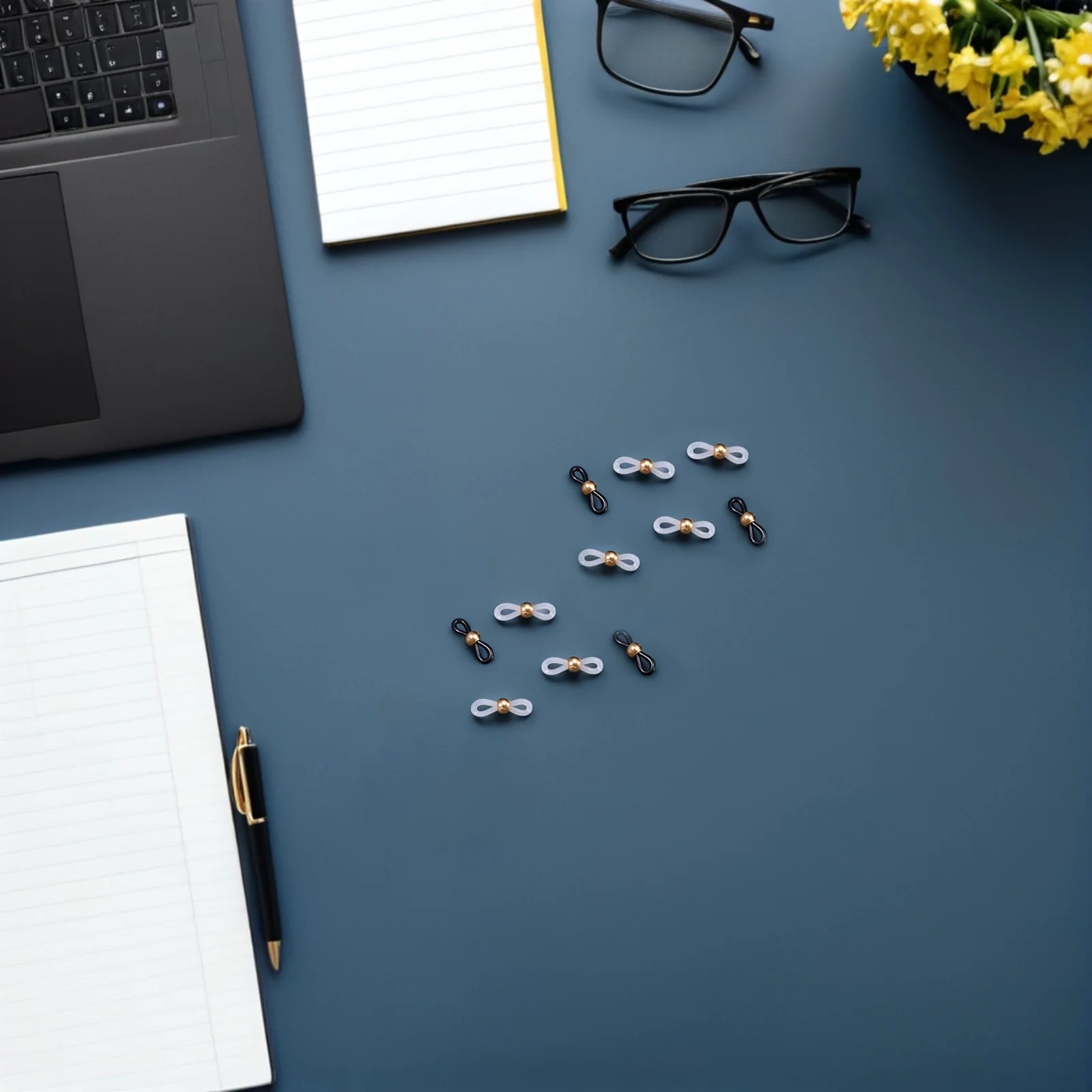 

300Pcs Glasses Chain Connector Ends Silicone Spectacle Connectors for Eyeglass Necklace Holder Reading Glasses Chain Fasteners