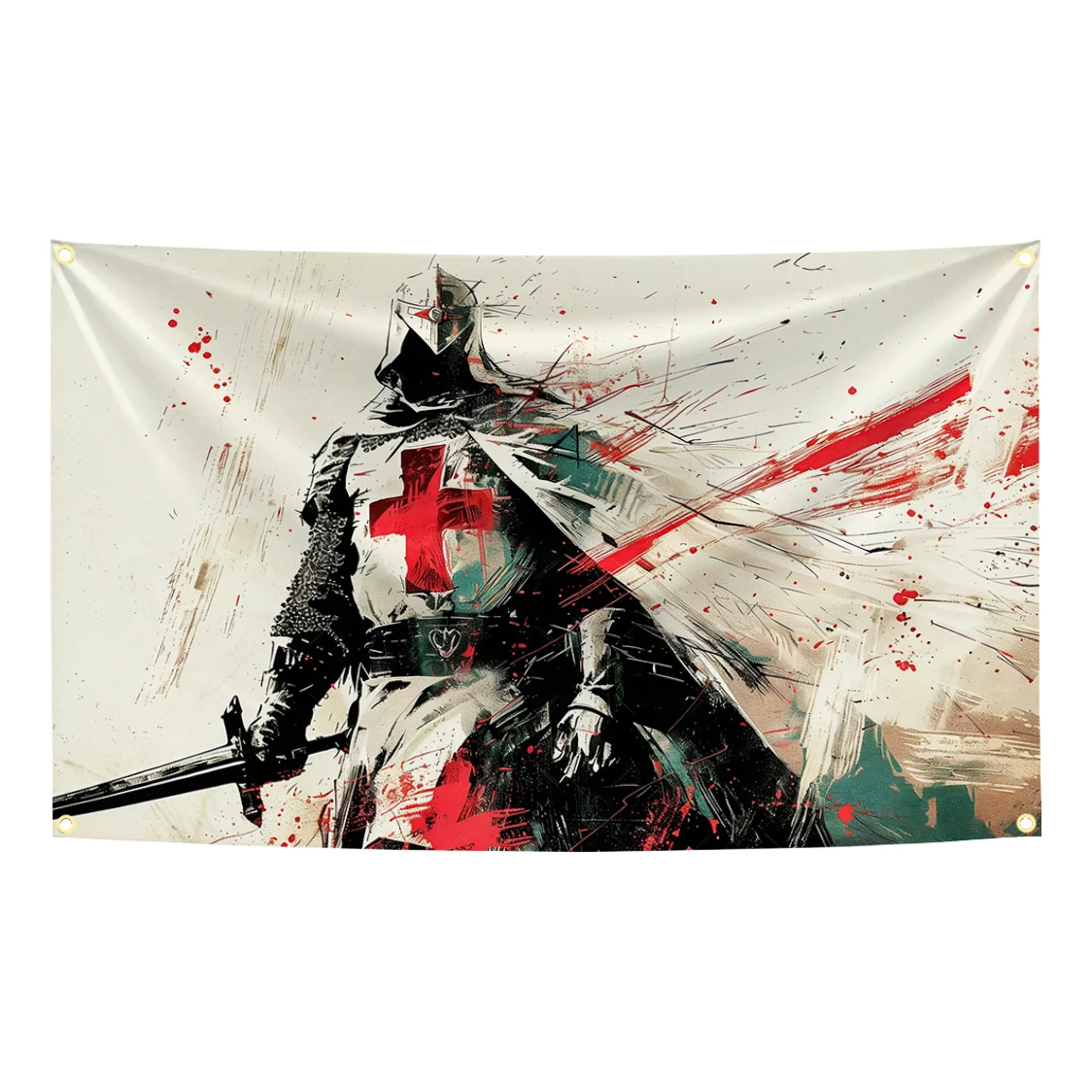Crusader Chronicles Medieval Knight Flag   For Outdoor Indoor Historical Events Festival Decoration