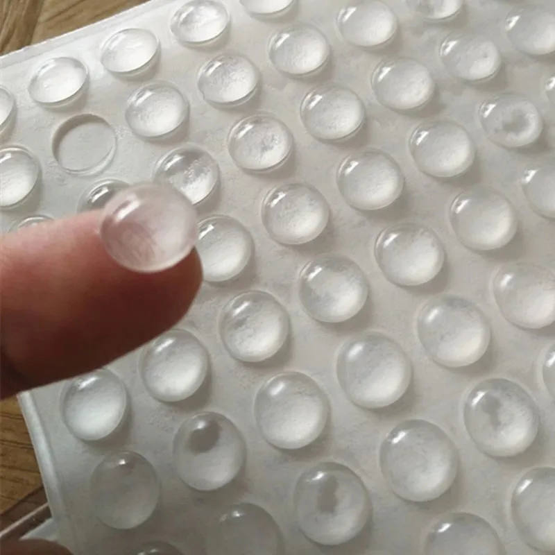 100pcs/sheet Self Adhesive Clear Door Stop Rubber Damper Cabinet Buffer Silicone Furniture Cushion Protective Pads 8x2.5mm